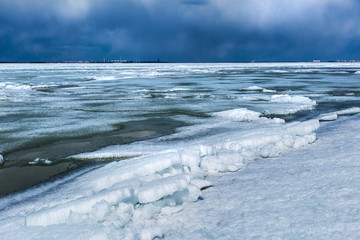 In Novosibirsk the Ob reservoir in the spring
