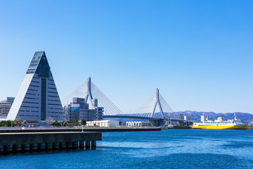 (青森県ｰ港の風景)青森中央埠頭の風景４