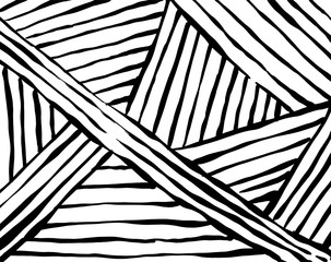 Brush grunge pattern. White and black vector. - 266647524
