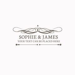 Wedding invitation emblem