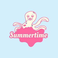 Retro summertime badge