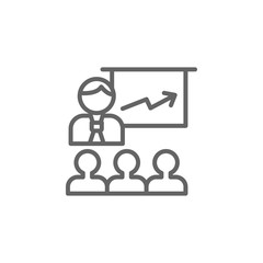 Presentation  outline icon. Elements of Business illustration line icon. Signs and symbols can be used for web, logo, mobile app, UI, UX