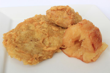fried tempe tofu and cassava, menu for breaking the fast in the month of Ramadhan