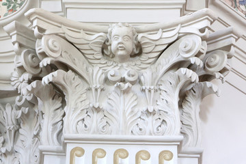 Vierge-Marie. Sculpture sur bois, mŽlze. Oeuvre rŽalisŽe par Christophe Villard. Eglise Saint-Nicolas de VŽroce..