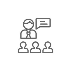 Boss outline icon. Elements of Business illustration line icon. Signs and symbols can be used for web, logo, mobile app, UI, UX