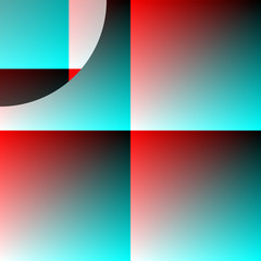 Abstract white-blue-red illustration, colors and shades