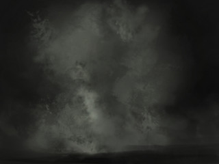 Fog Background. Abstract Scene Design. Realistic Illustration. Video Game Digital CG Artwork.