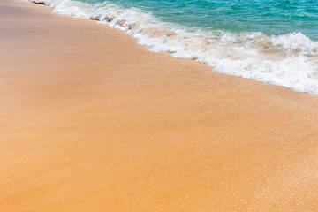 soft sea wave on sand beach