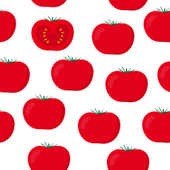 Red tomatoes seamless graphic background,vector