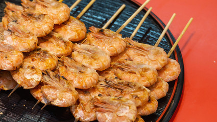 Grilled shrimp skewers