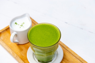 Green tea matcha latte