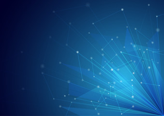 Abstract technology elements bright blue color background vector illustration. 