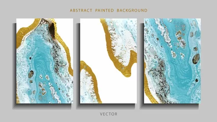 Foto op Plexiglas Trend vector. Set of abstract painted background, flyer, business card, brochure, poster. Liquid marble.  © KseniaZu