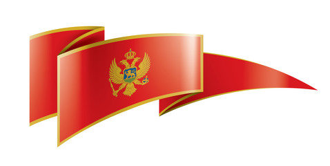 montenegro flag, vector illustration on a white background