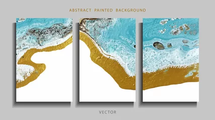 Fotobehang Trend vector. Set of abstract painted background, flyer, business card, brochure, poster. Liquid marble.  © KseniaZu