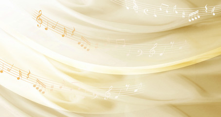 音符と金色のカーテン © imagefuji