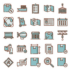 Logistic icons pack