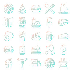 Fast food icons pack