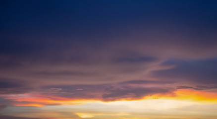 Natural Sky Sunset or sunrise background.