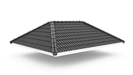 grey roof.3d rendering