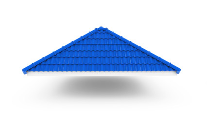 blue roof.3d rendering