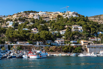 View of Port de Xabia Javea in Spain, Europe