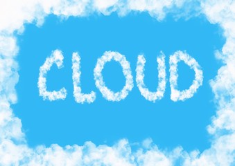 Naklejka na ściany i meble Blue sky Cloud background illustration