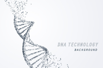 Digital of DNA virtual, technology and medical concept