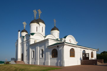 Fototapeta na wymiar Cathedral of the Transfiguration in the Spaso-Preobrazhensky monastery. City of Murom, Vladimir region, Russia
