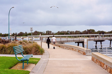 A Couple Out Walking At A Tourist Destination