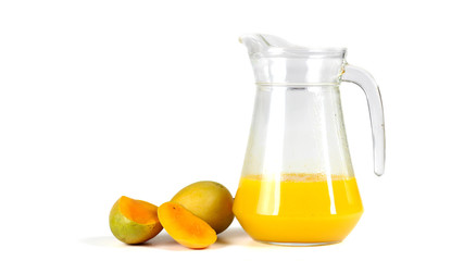mango juice, isolated on a white background