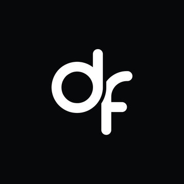 DF lower case rounded initials logo vector