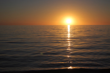 Fototapeta premium Dramatic sunset over Gulf St Vincent Adelaide South Australia