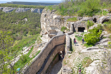 Fototapeta na wymiar Chufut-Kale, spelaean city - the fortress