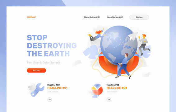 Stop Destroying the Earth Web Header Template