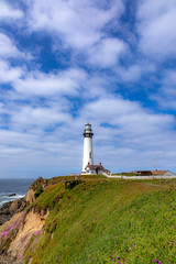Fototapeta na wymiar pigeon point lighthouse at highway no 1 in California