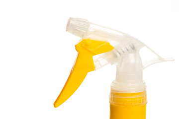 yellow plant sprayer isolated on white background