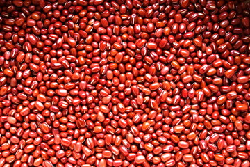 A lot of red beans (adsuki beans). red brown color. 