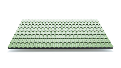 3d roof on the white background. 3d rendering