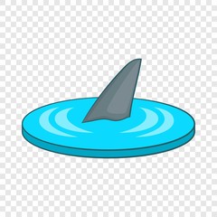 Shark fin icon. Cartoon illustration of shark fin vector icon for web design