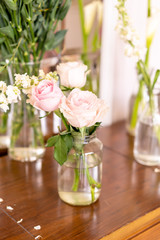 beautiful rose flower in vase