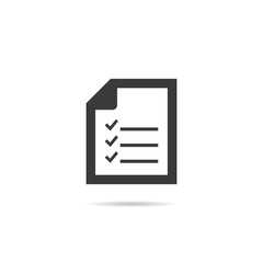 Vector Document Icon With Checklist