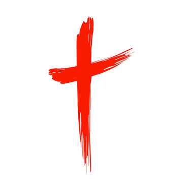 Hand drawn cross, grunge cross, christian symbol