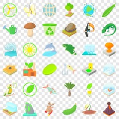 Ecology in earth icons set. Cartoon style of 36 ecology in earth vector icons for web for any design