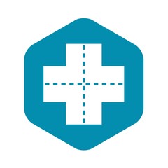 Obraz premium Crossroad icon. Simple illustration of crossroad vector icon for web