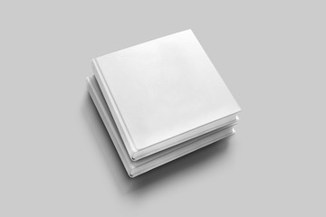 3D illustration Blank brochure on grey background. Book Mock up with space for text