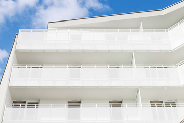 Fototapeta premium White apartment building