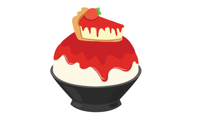 Dessert Korean or Bingsu Strawberry Cheese Cake