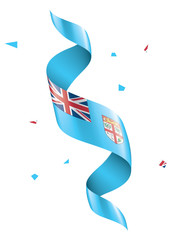 Fototapeta premium Fiji flag, vector illustration on a white background