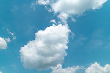 White clouds on the sky at midday beautiful